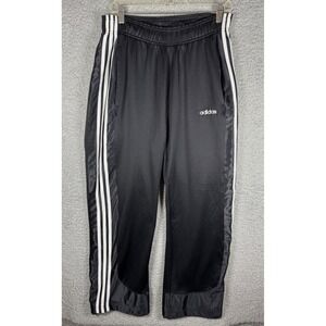 Y2K Adidas Sweatpants Men Small Black White Training Outdoors Athletic Baggy